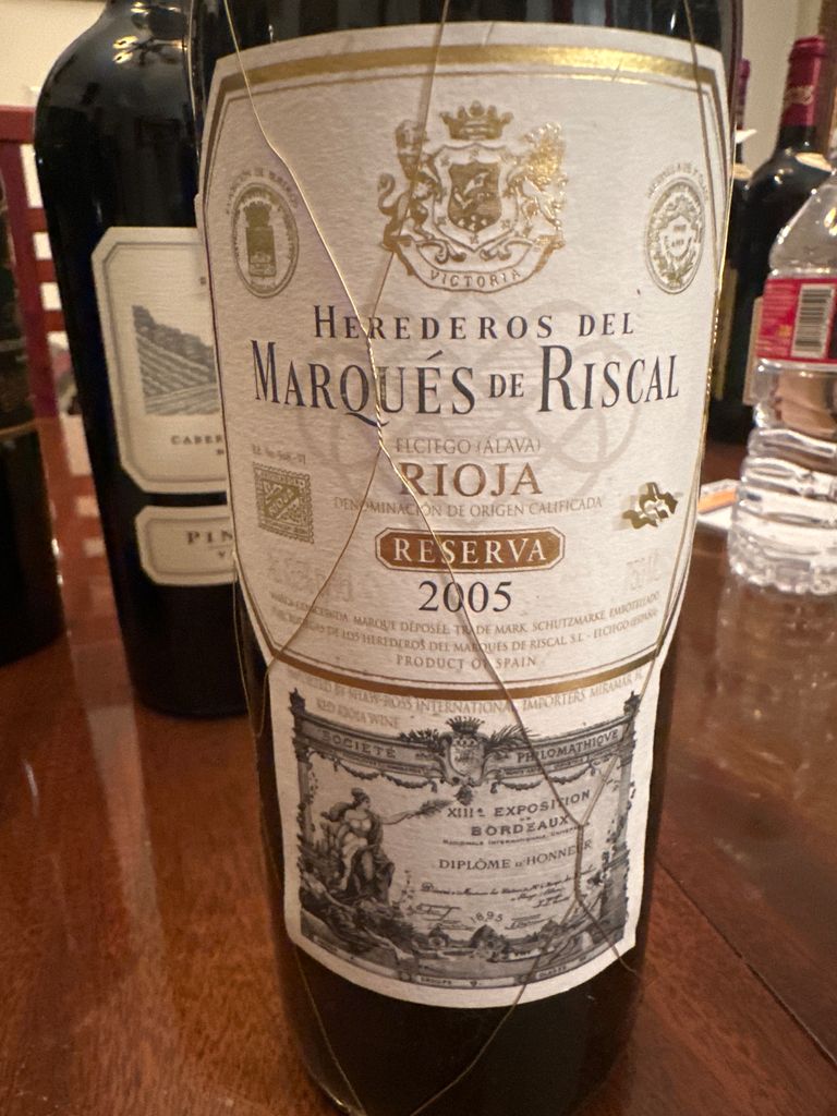 RESERVA 2005 　 ビンテージ 2005 Marqués de Riscal Rioja Reserva - CellarTracker