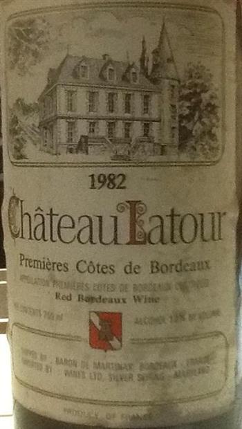 1981 Château Latour (Baron de Martinay) Premières Côtes de
