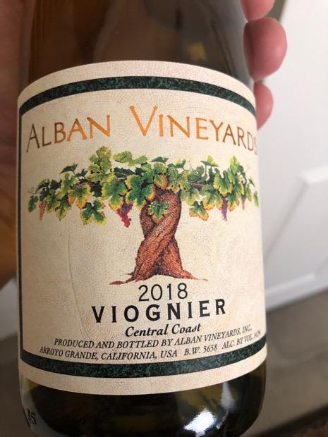 2018 Alban Vineyards Viognier, USA, California, Central Coast ...