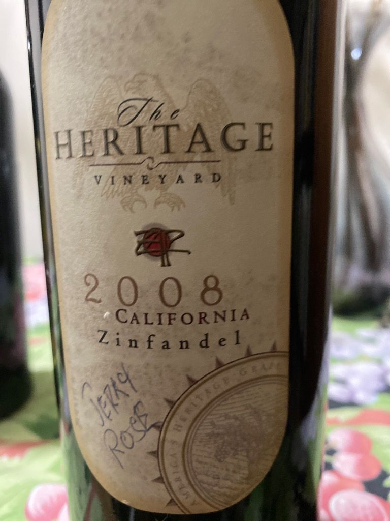 2009 Zap Zinfandel The Heritage Vineyard Usa California Napa Valley