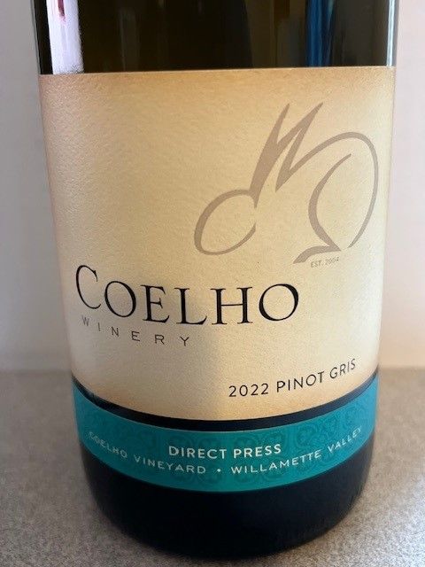 2022 Coelho Winery Pinot Gris Direct Press, USA, Oregon, Willamette ...