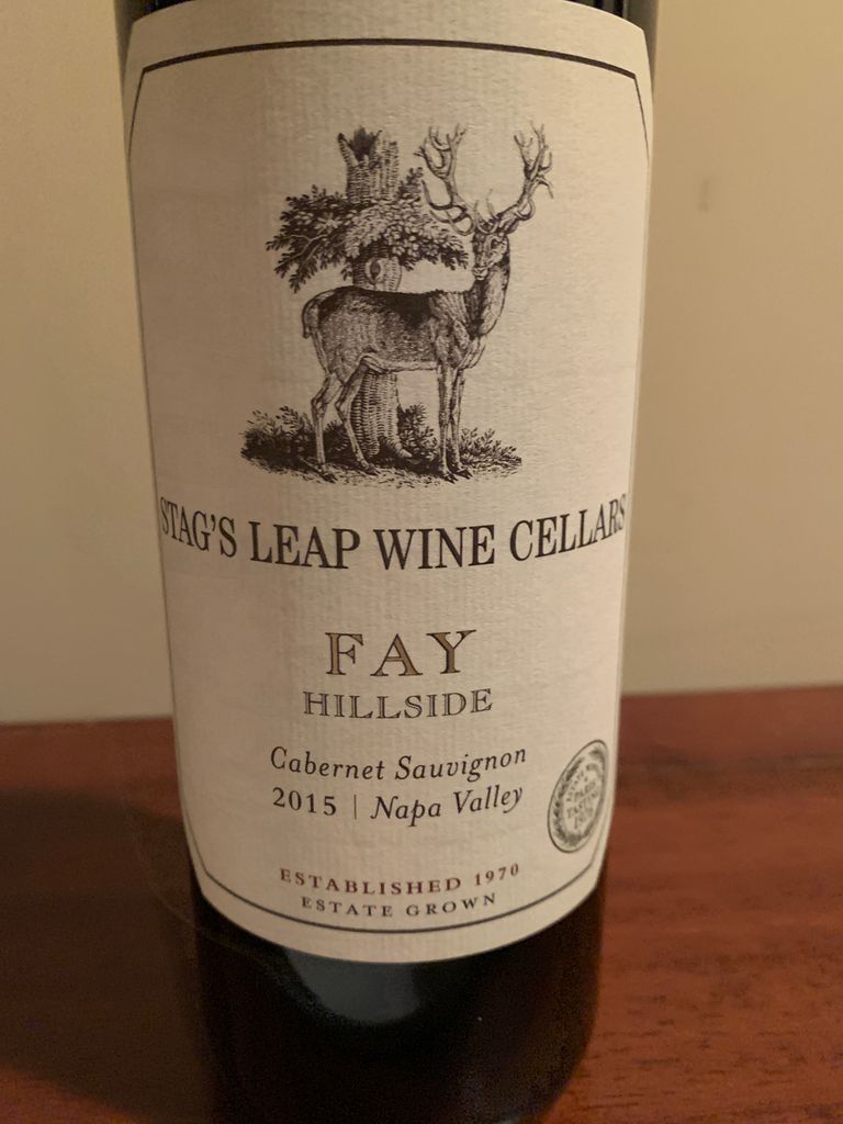 2015 Stag's Leap Wine Cellars Cabernet Sauvignon Fay Hillside, USA ...