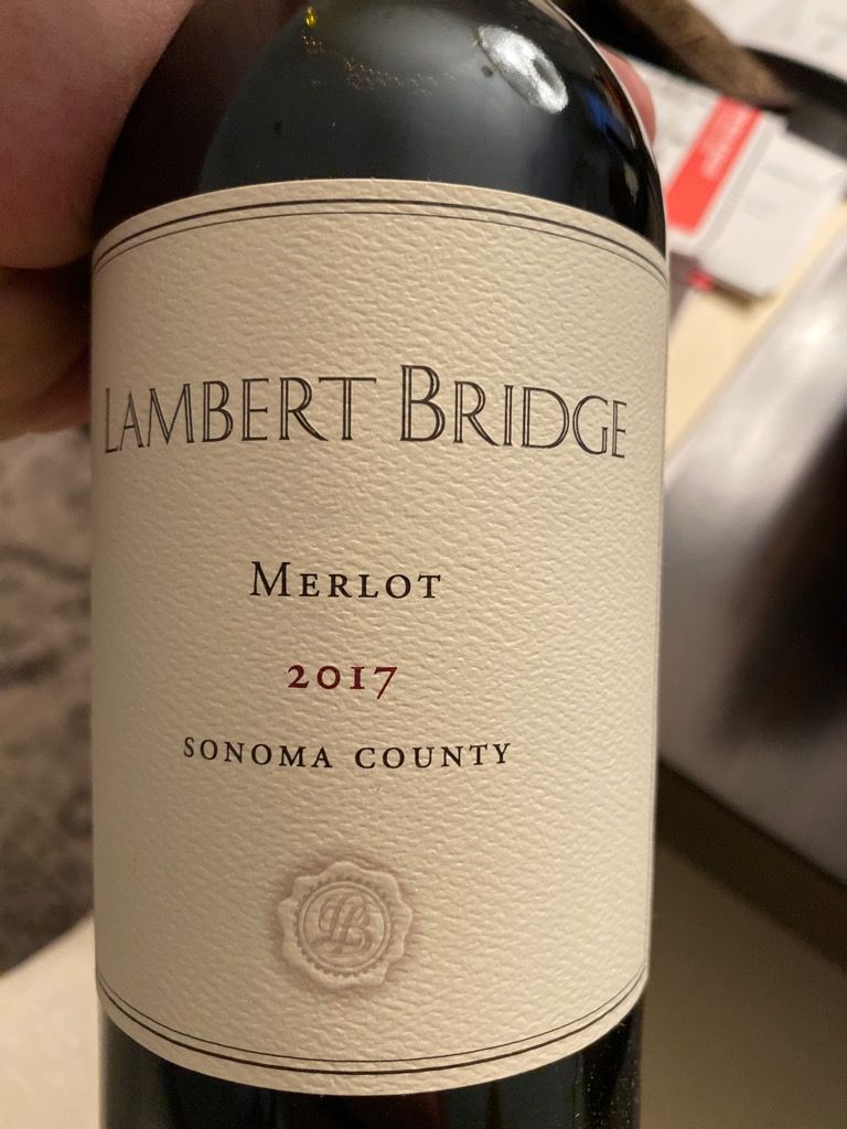 2017 Lambert Bridge Merlot, USA, California, Sonoma County - CellarTracker