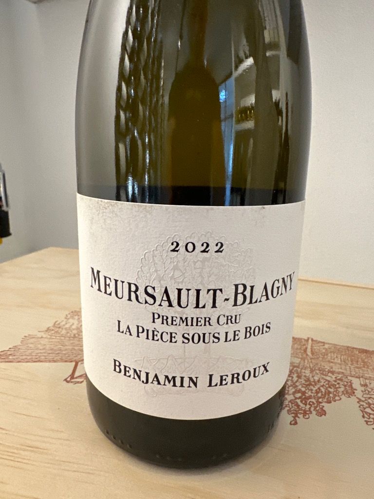 2022 Benjamin Leroux Meursault-Blagny 1er Cru La Pièce-sous 2022 Benjamin Leroux Meursault-Blagny 1er Cru La Pièce-sous