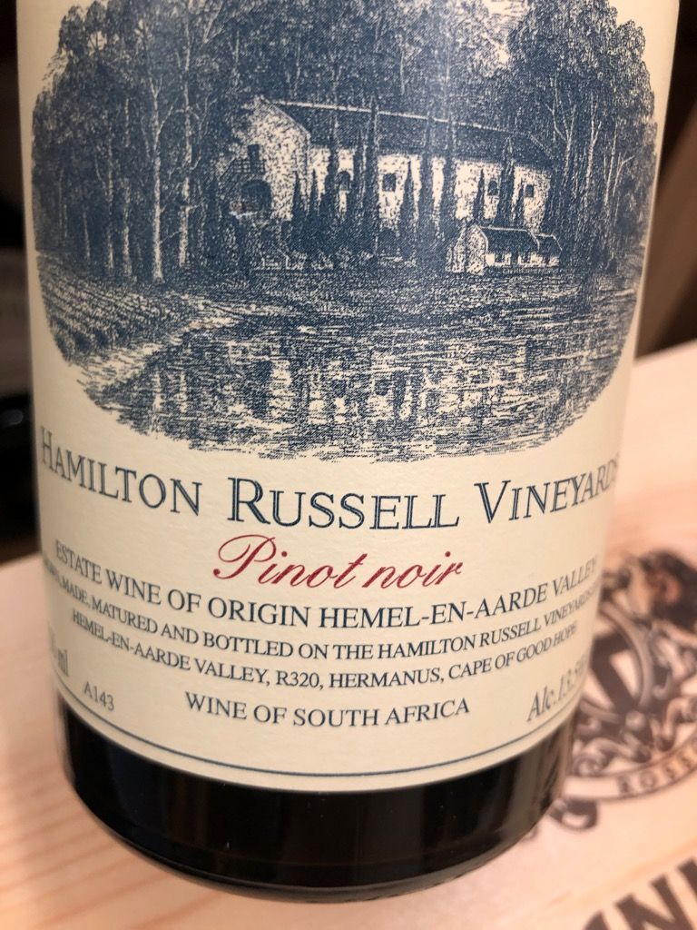 Hamilton Russell Pinot Noir Walker Bay Western Cape South Africa