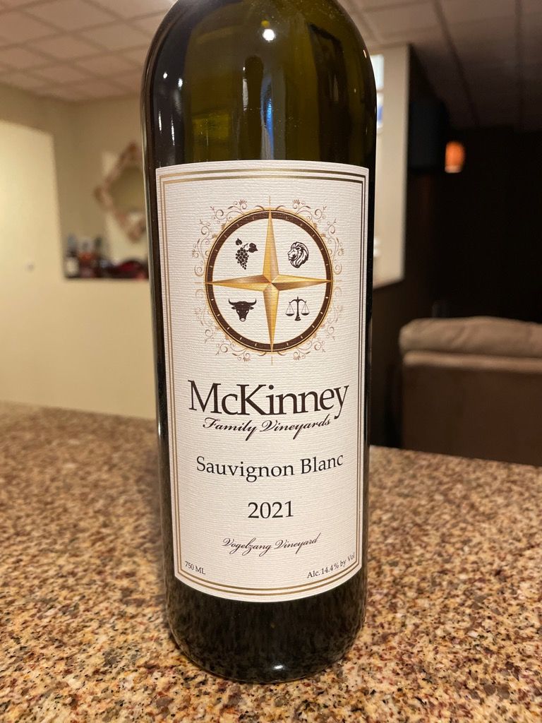 2021 McKinney Family Vineyards Sauvignon Blanc Vogelzang Vineyard, USA