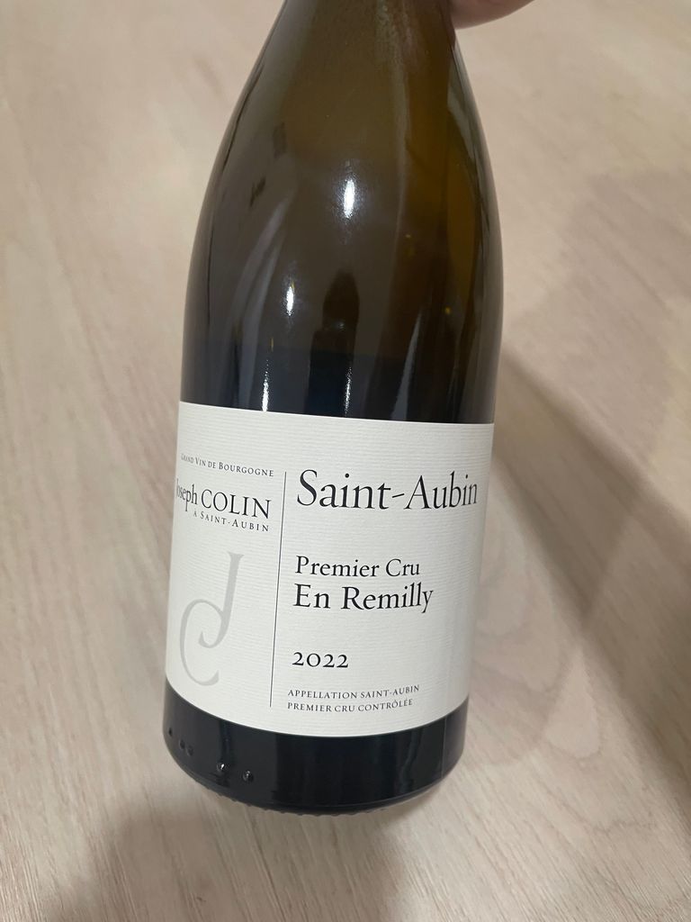 【白】Saint-Aubin 1er Cru 2018Joseph Colin 2018 Joseph Colin Saint-Aubin 1er Cru En Remilly Blanc