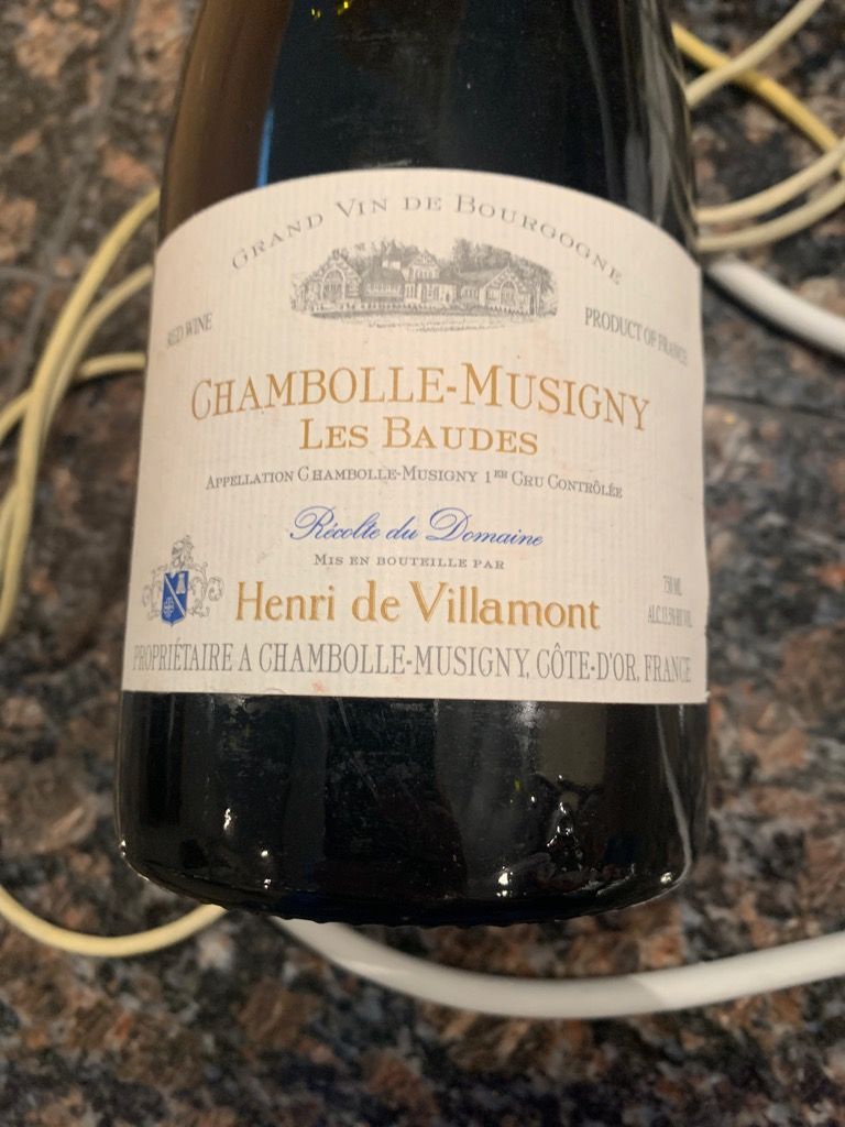 2015 Henri de Villamont Chambolle-Musigny 1er Cru Les Baudes