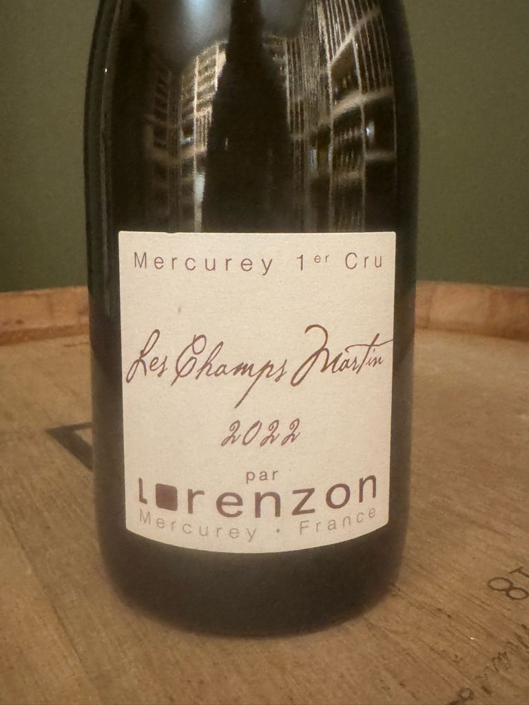 2022 Bruno Lorenzon Mercurey 1er Cru Champs Martin Blanc