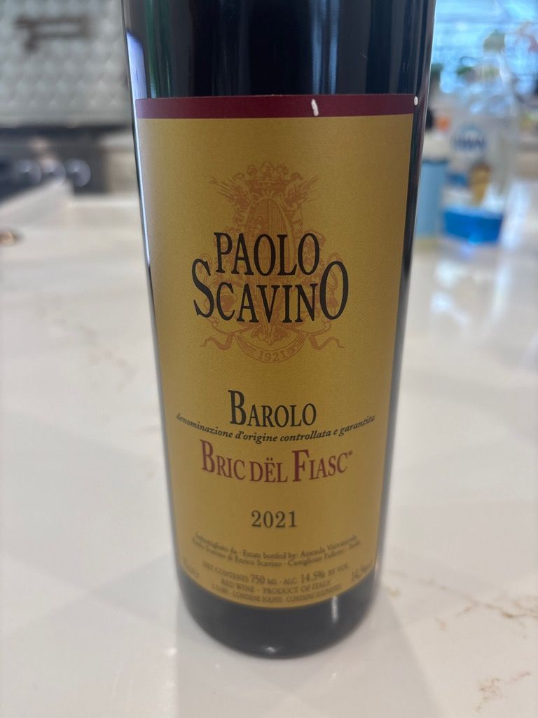 2021 Paolo Scavino Barolo Bric dël Fiasc, Italy, Piedmont, Langhe ...