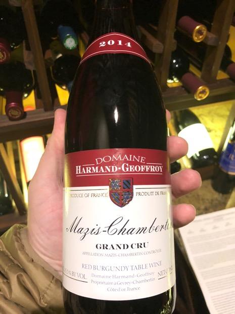 2014 Domaine Harmand-Geoffroy Mazis-Chambertin - CellarTracker