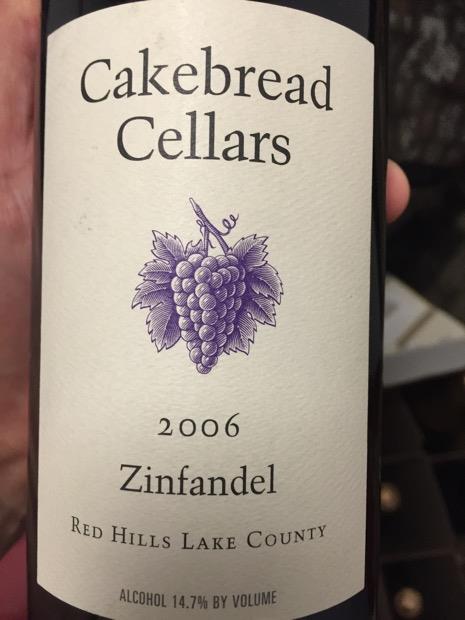 2006 Cakebread Cellars Zinfandel Red Hills Lake County, USA, California ...