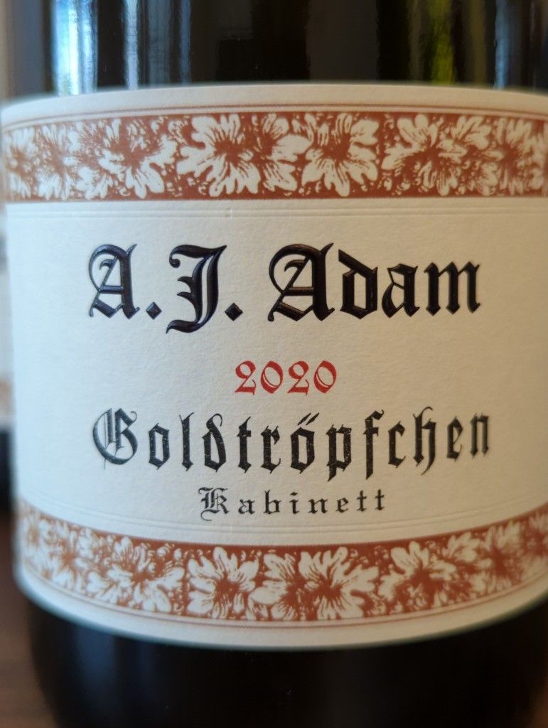 2021 A.J. Adam Piesporter Goldtröpfchen Riesling Kabinett, Germany ...