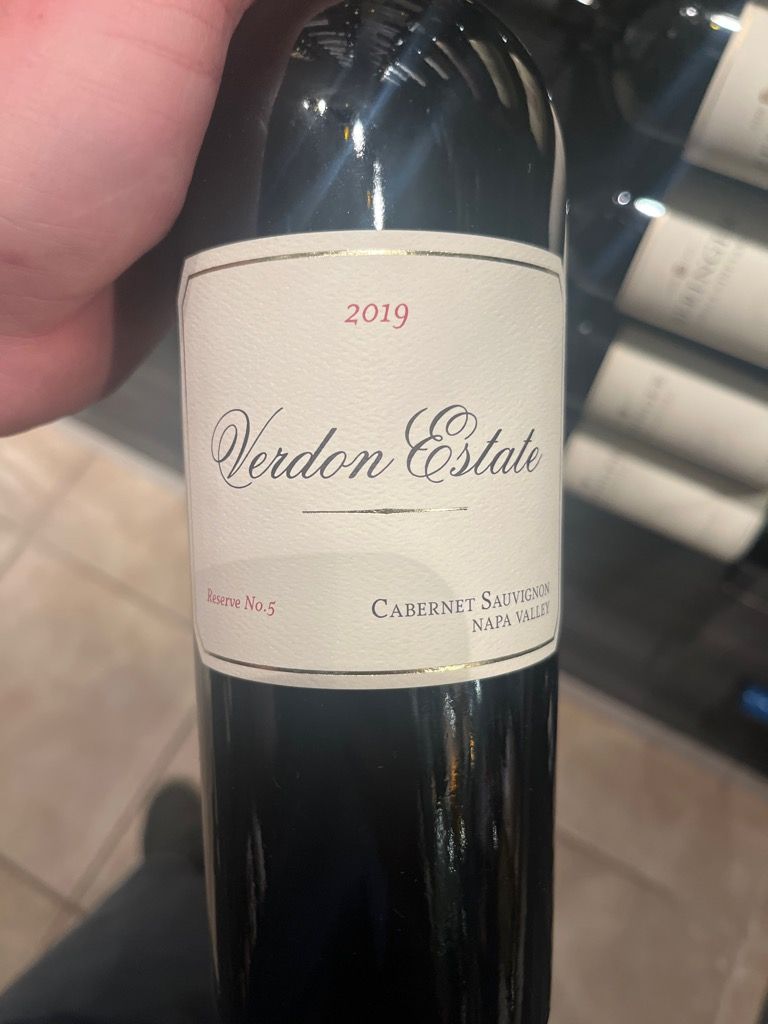 2019 Verdon Estate Sauvignon Reserve No. 3, USA, California