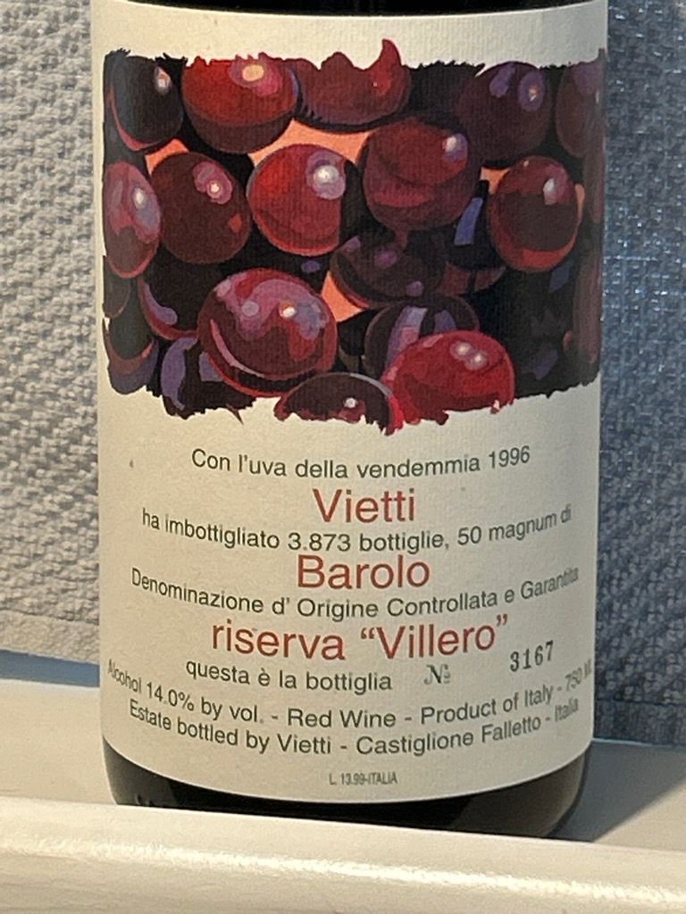 1996 Vietti Barolo Riserva Villero - CellarTracker