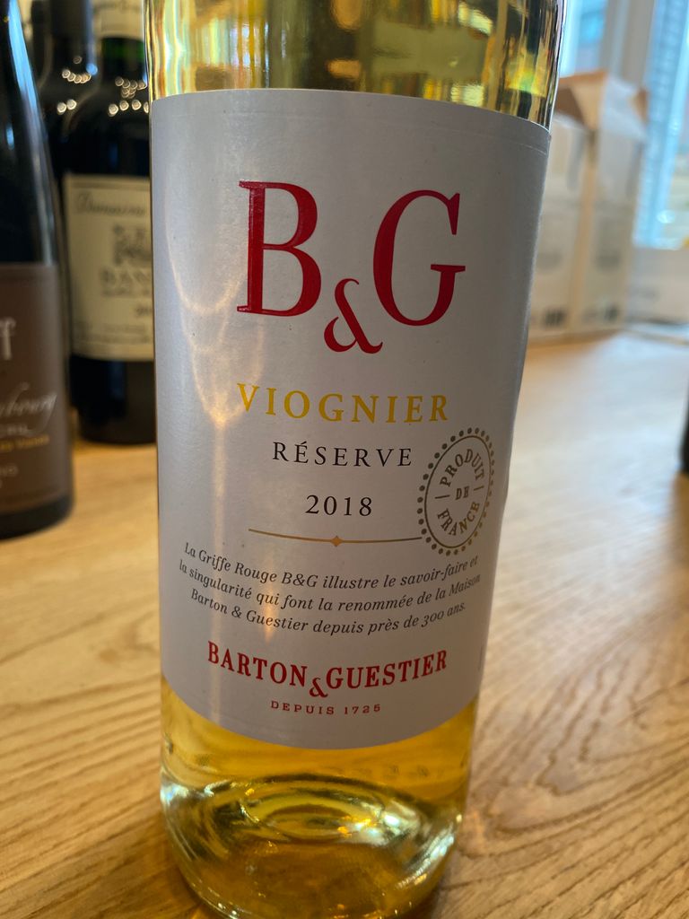 2018 Barton & Guestier Viognier B&G Reserve, France, Languedoc ...