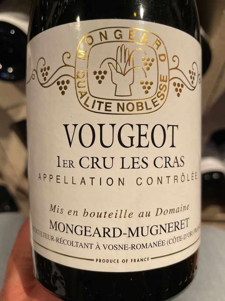 2020 Mongeard-Mugneret Vougeot 1er Cru Les Cras, France, Burgundy, Côte ...