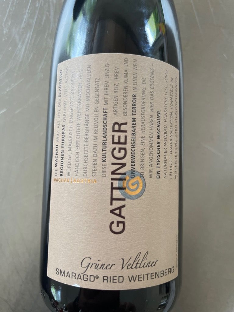 2024 Weingut Gattinger Grüner Veltliner Smaragd Weitenberg, Austria ...