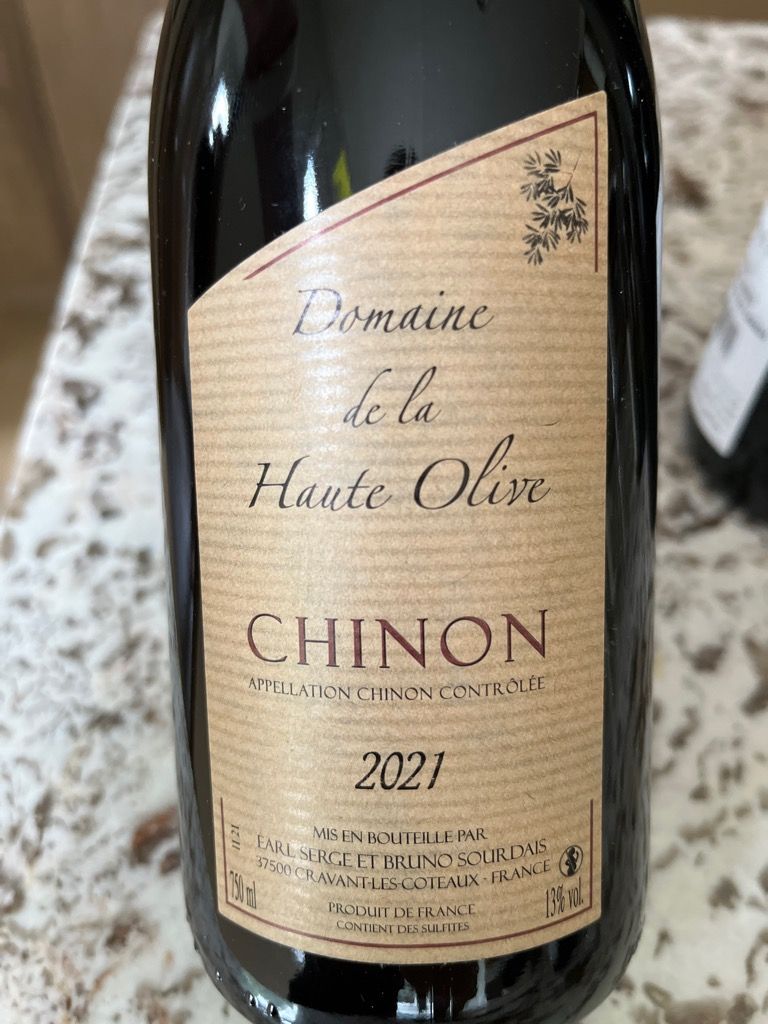 2021 Domaine de la Haute Olive Chinon, France, Loire Valley, Touraine, Chinon CellarTracker