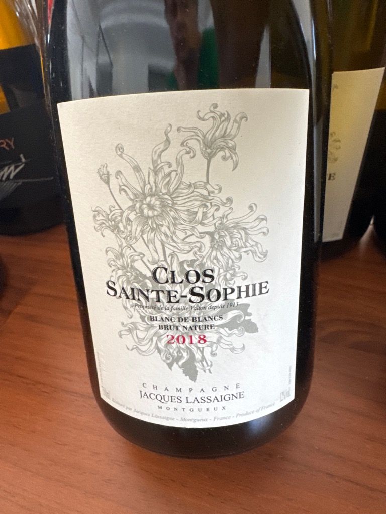 2018 Jacques Lassaigne Champagne Blanc de Blancs Brut Nature Clos