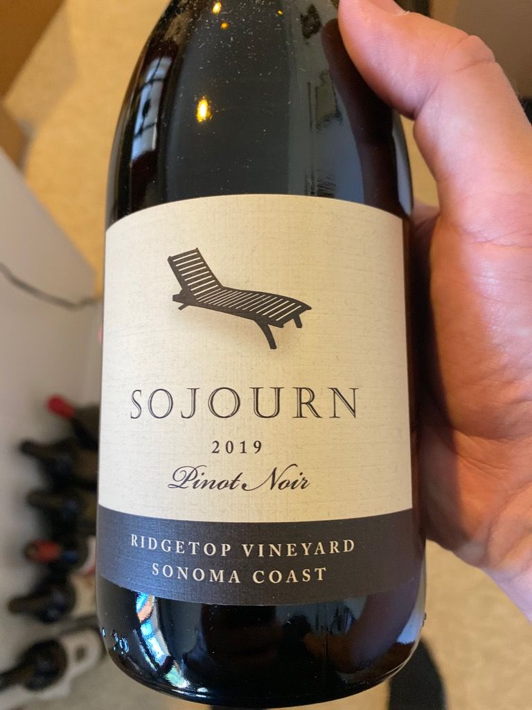 2019 Sojourn Pinot Noir Ridgetop Vineyard, USA, California, Sonoma ...