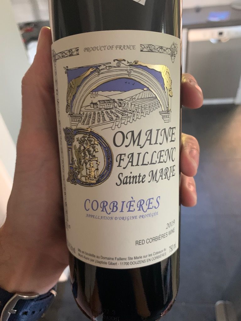 2019 Domaine Faillenc SainteMarie Corbières, France, Languedoc