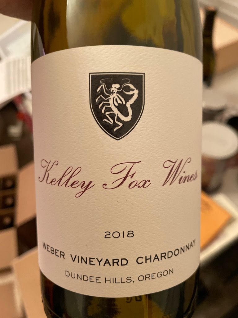 2018 Kelley Fox Wines Chardonnay Skin Contact Weber Vineyard, USA ...