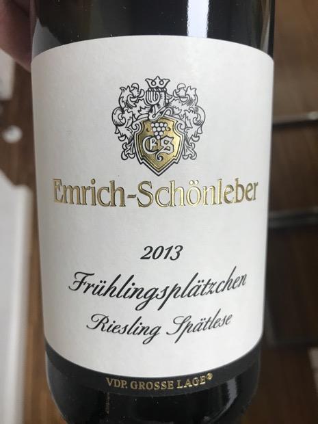 2013 Emrich-Schönleber Monzinger Frühlingsplätzchen Riesling Spätlese ...