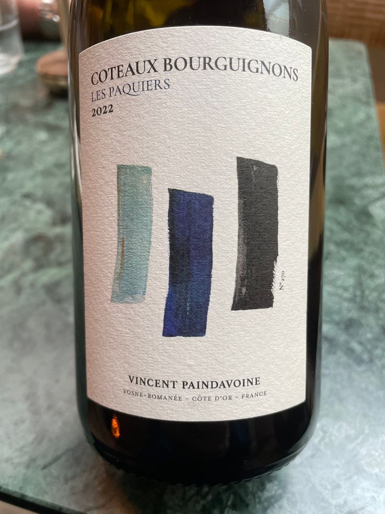2022 Vincent Paindavoine Coteaux Bourguignons Les Paquiers