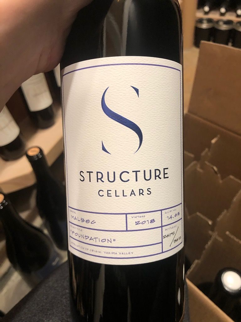 2018 Structure Cellars Malbec Foundation, USA, Washington, Columbia