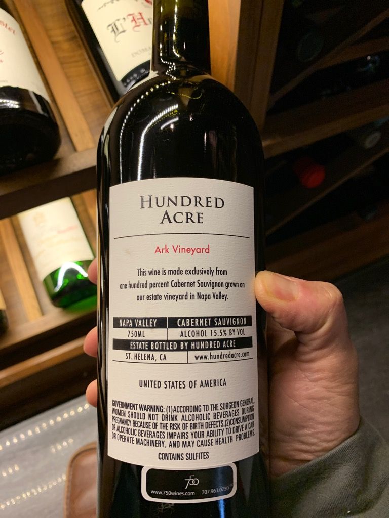 2008 Hundred Acre Vineyard Cabernet Sauvignon The Ark 2008 Hundred Acre Vineyard Cabernet Sauvignon The Ark