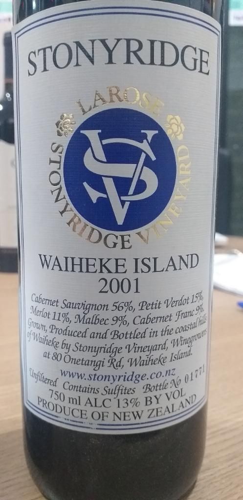 2001 Stonyridge Vineyard Larose - CellarTracker