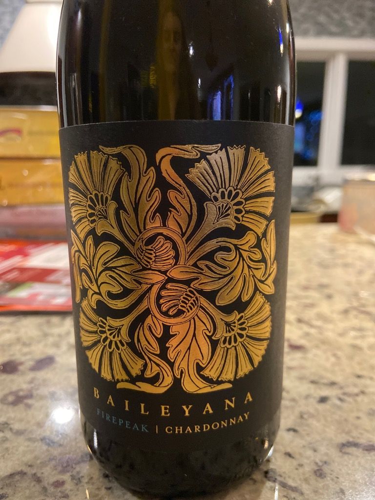 2018 Baileyana Chardonnay Firepeak, USA, California, Central Coast