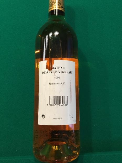 1990 Château de Rayne-Vigneau - CellarTracker