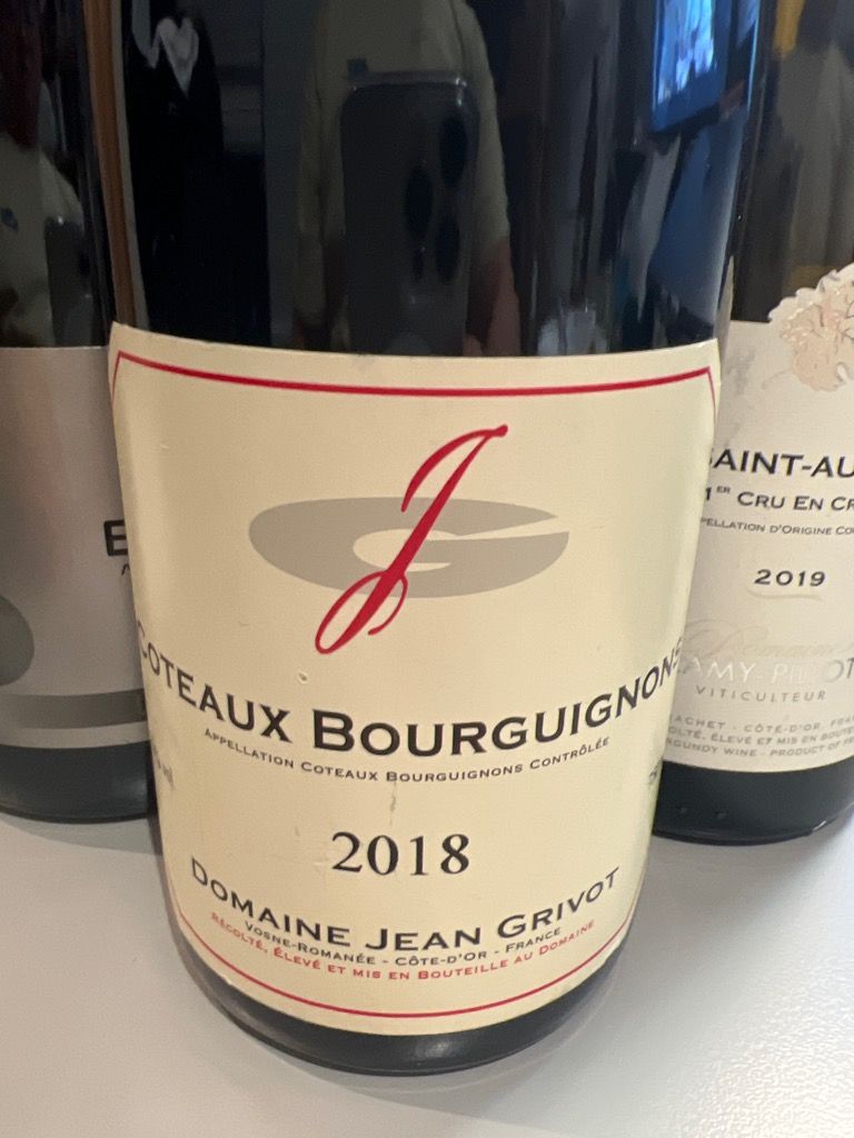 ワイン Coteaux Bourguignons 2018 2018 Domaine Jean Grivot Coteaux Bourguignons - CellarTracker