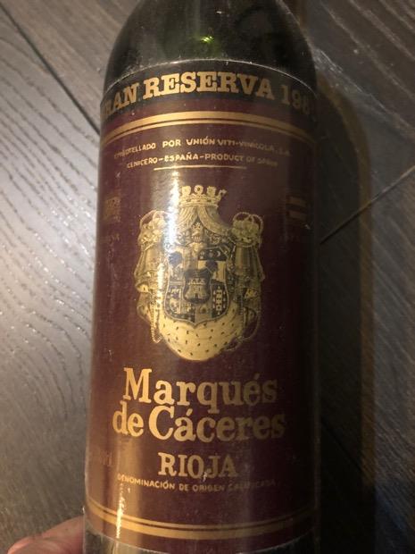 1991 Marqués de Cáceres Rioja Gran Reserva - CellarTracker