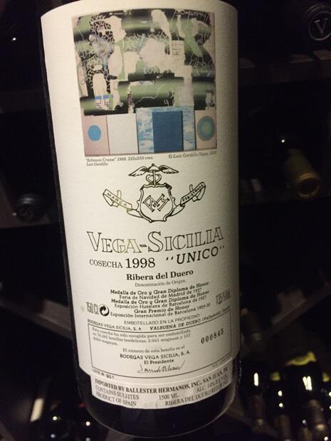 1999 Bodegas Vega-Sicilia Ribera del Duero Único - CellarTracker