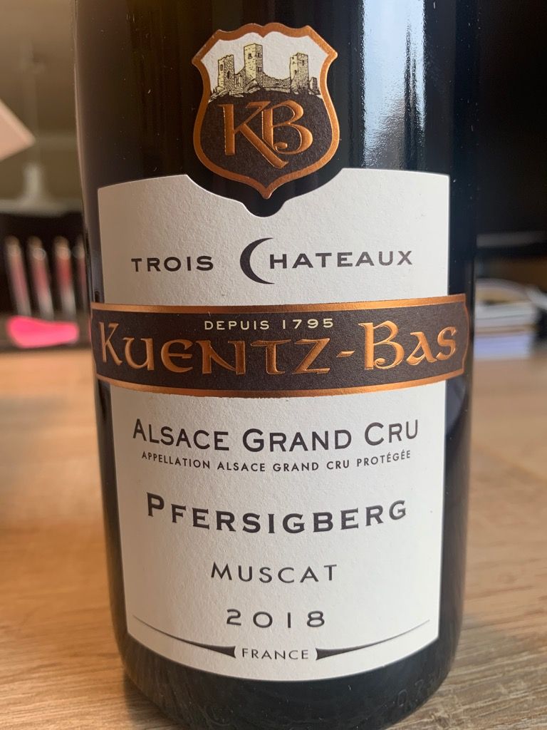 2019 Kuentz-Bas Muscat Pfersigberg Trois Chateaux, France, Alsace ...
