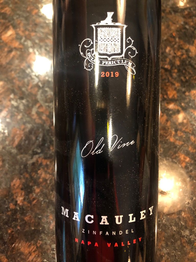 2019 Macauley Old Vine Zinfandel, USA, California, Napa Valley