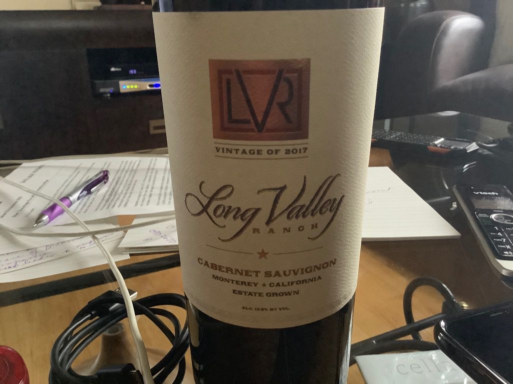 2017 Long Valley Ranch Sauvignon Monterey County Unfined and