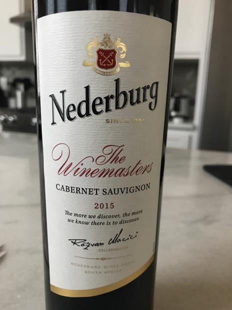 2015 Nederburg Cabernet Sauvignon, South Africa, Coastal Region, Paarl ...