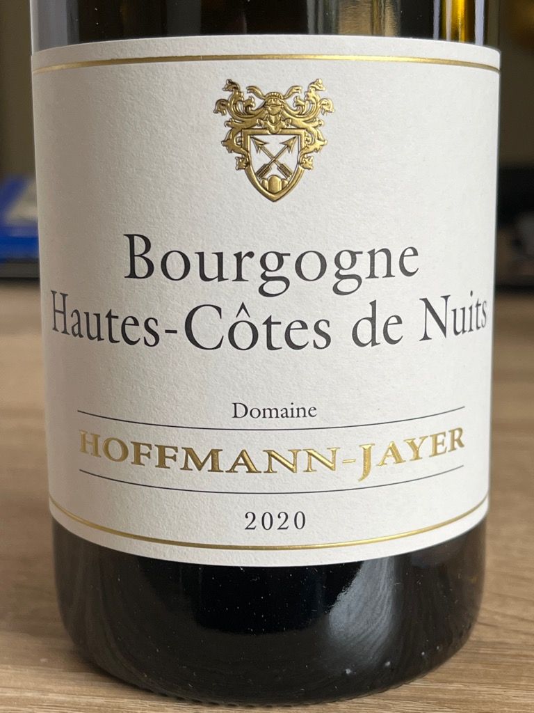 2020 Domaine Hoffmann-Jayer Bourgogne Hautes-Côtes De Nuits Blanc ...