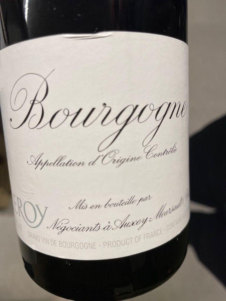 ワイン Leroy Chateau Bourgogne 2014 750ml 2014 Maison Leroy Bourgogne - CellarTracker