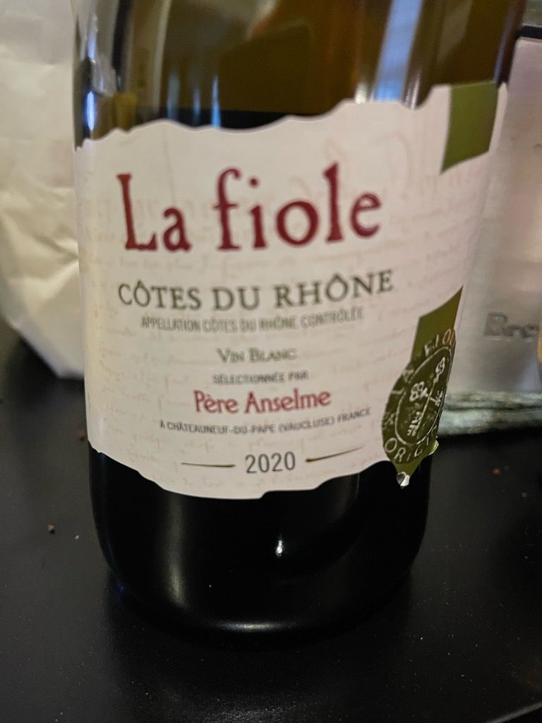 2019 Père Anselme Côtes du Rhône La Fiole Blanc, France, Rhône