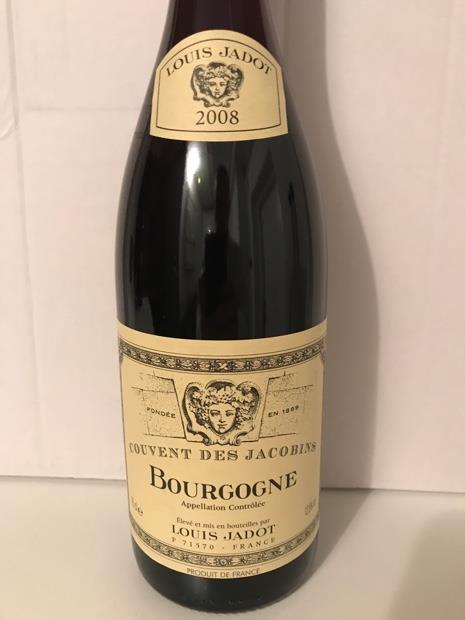 2008 Louis Jadot Pinot Noir Bourgogne Couvent des Jacobins