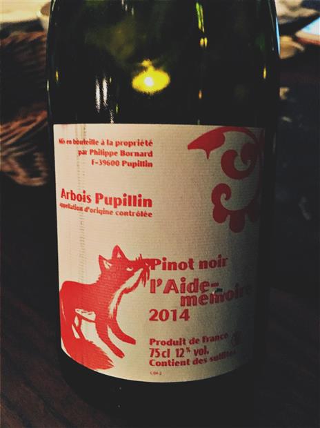 2016 Tony Bornard Pinot Noir Arbois Pupillin L'Aide Memoire
