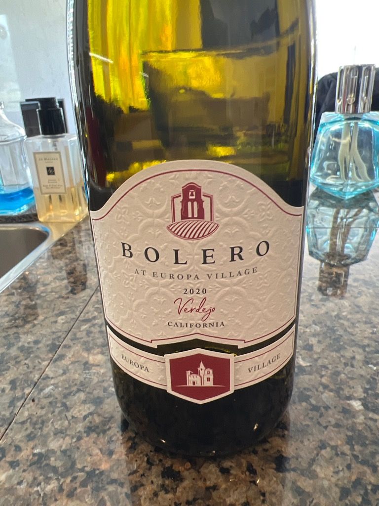 2019 Bolero Cellars Verdejo, USA, California, South Coast, Temecula