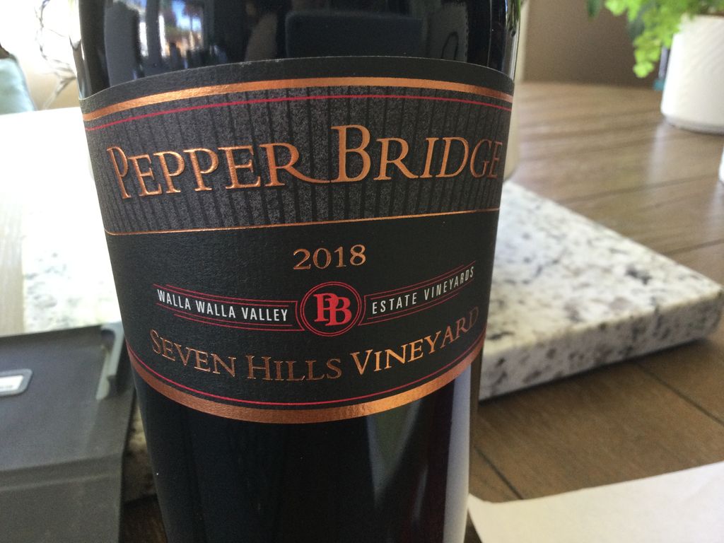 2022 Seven Hills Winery Pepper Bridge Vineyard, USA, Washington ...