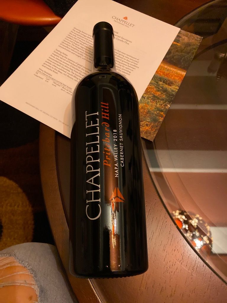 2018 Chappellet Cabernet Sauvignon Pritchard Hill Estate Vineyard -  CellarTracker