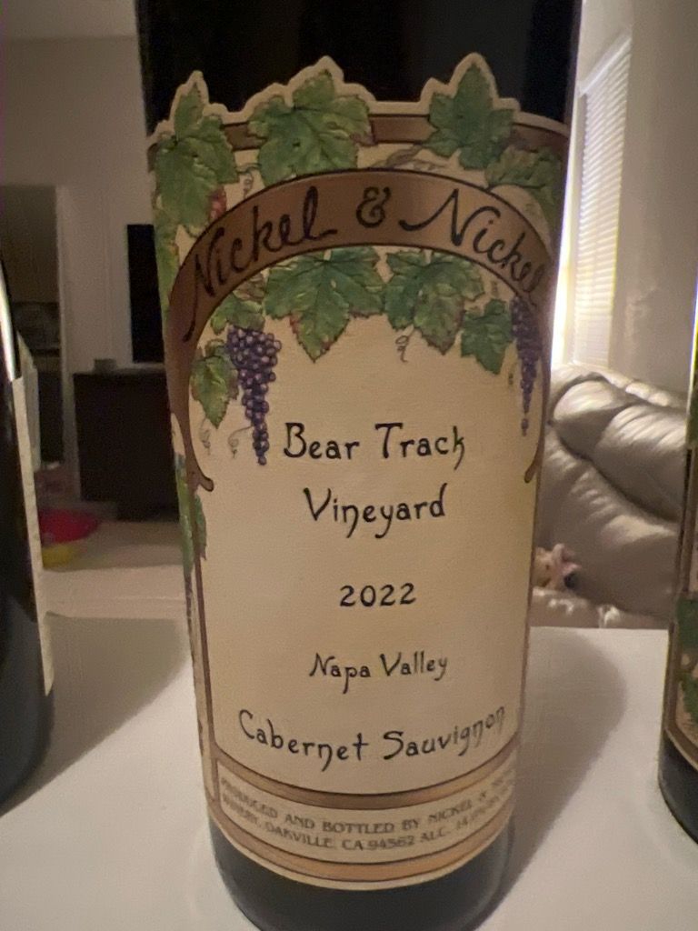 2022 Nickel & Nickel Cabernet Sauvignon Bear Track Vineyard